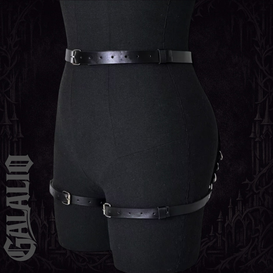 Women Fashion Belt Chain Tassel Punk Leather Harness Waist Belt