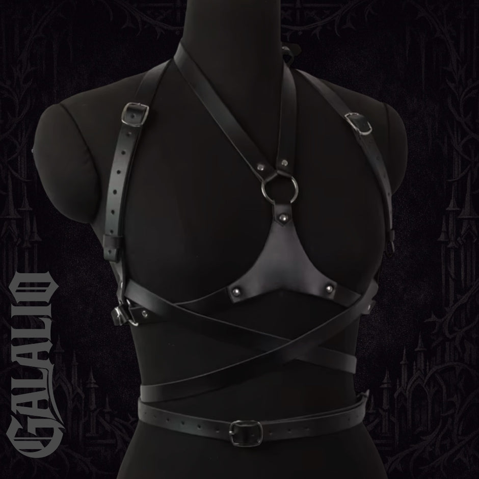 Women Punk Gothic Style Criss Cross Chest Harness