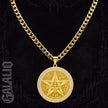 Men Stainless Steel Tetragrammaton Pentagram Necklace