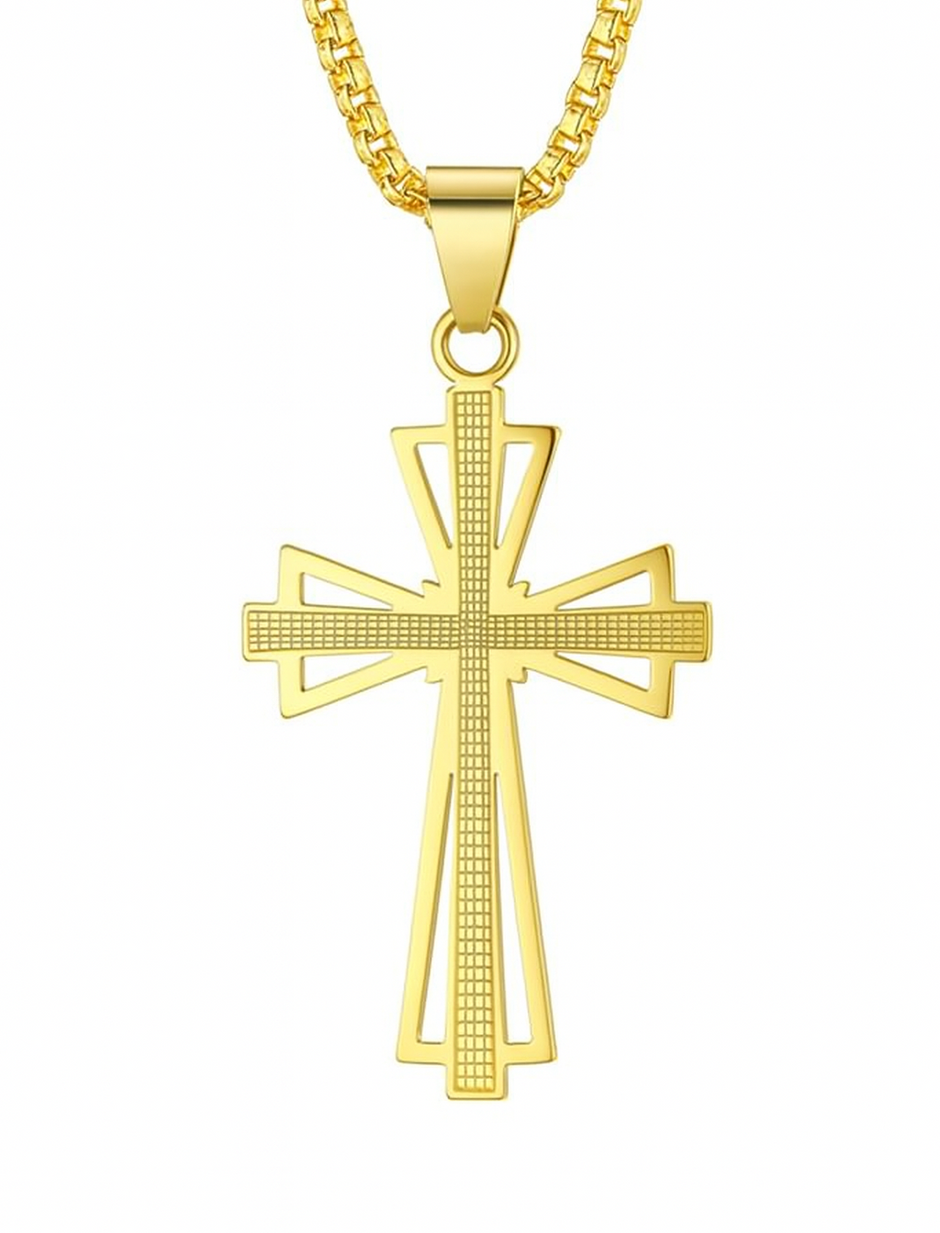 Stainless Steel Cross Pendant Necklace
