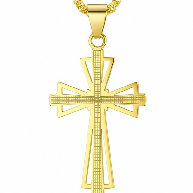 Stainless Steel Cross Pendant Necklace
