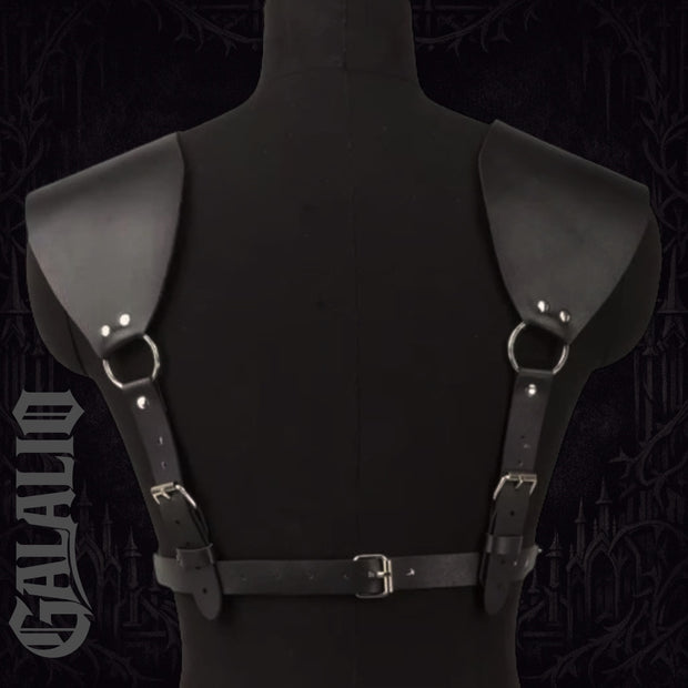 Women Fashion Belt PU Leather Body Shoulder Armor Chest Harness