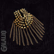 Women Chain Tassel Rivet Shoulder Pad Brooch Punk Tassel Metal Epaulet-GL