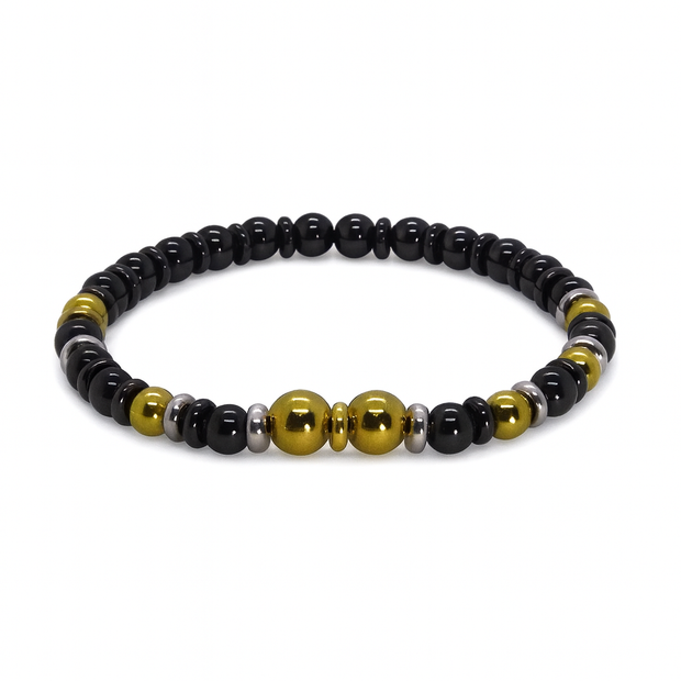 6mm Stainless Steel Beaded Bracelet #BRB-181