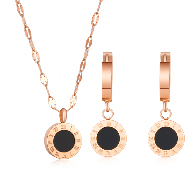 Stainless Steel Necklace & Earring Set