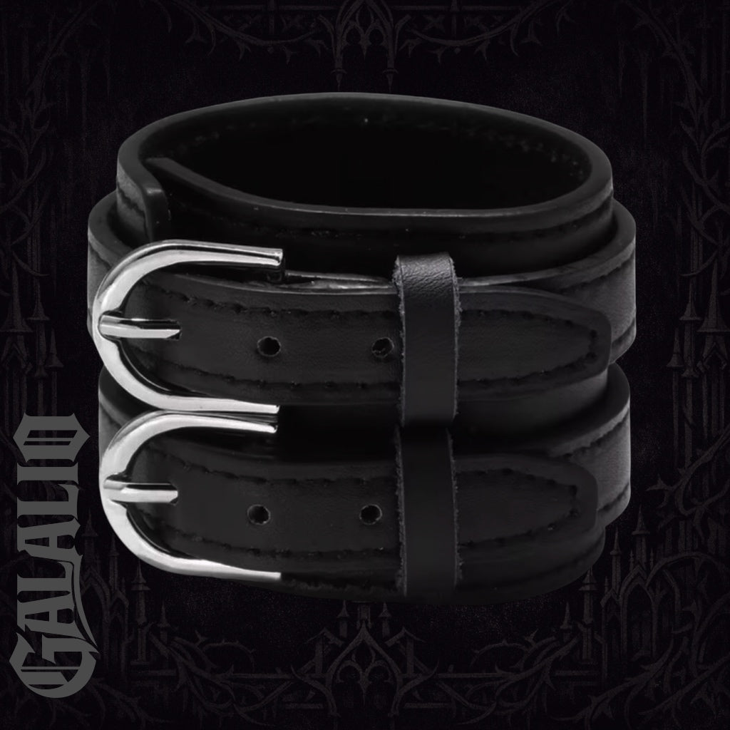Men Genuine Leather Bracelet Friendship Big Wide Bracelet