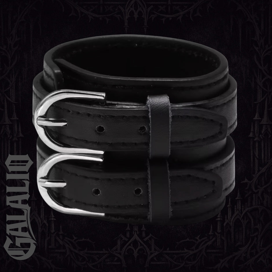 Men Genuine Leather Bracelet Friendship Big Wide Bracelet
