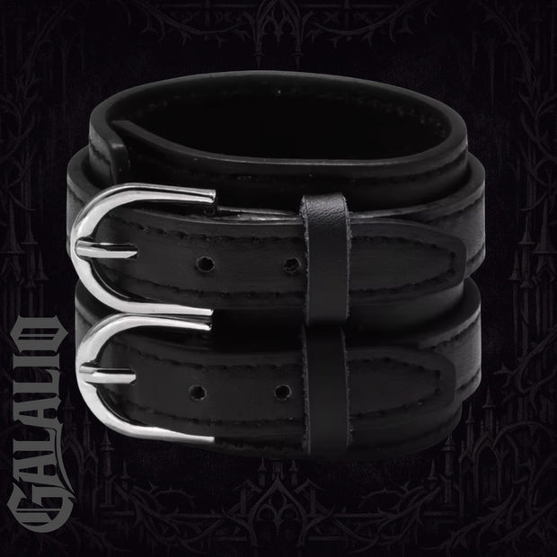 Men Genuine Leather Bracelet Friendship Big Wide Bracelet