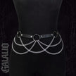 Women Sexy Body Chain PU Leather Waist Chain Harness