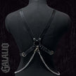 Punk Style Women PU Leather with Chains Adjustable Harness