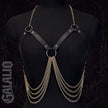 Women Goth PU Leather Chains Fashion Chest Harness