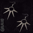 Women Punk Rock Spiked CCB Dangle Earrings