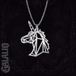 Unisex Stainless Steel Unicorn Pendant Necklace