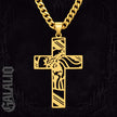 Men Stainless Steel Crown of Thorns Jesus Cross Necklace