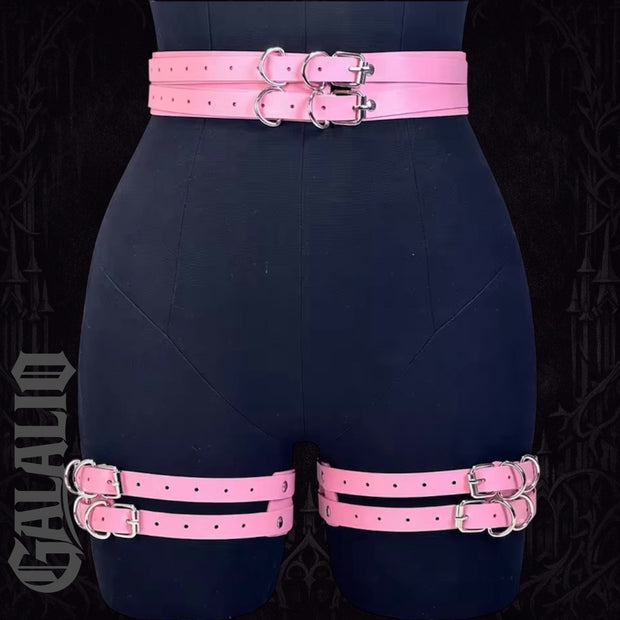 Fashion PU Leather Belt Goth Style Adjustable Leg Strap Harness