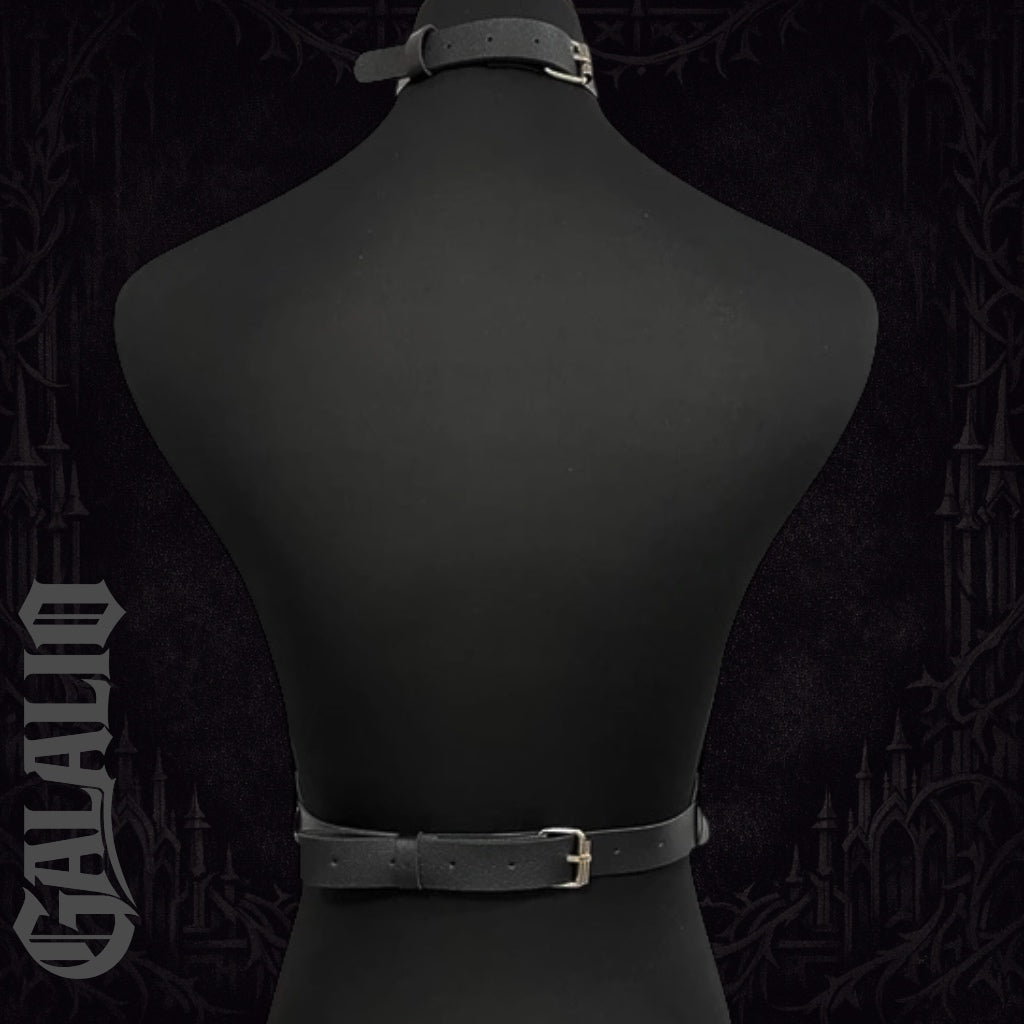 Women Leather & Metal Chain Body Harness