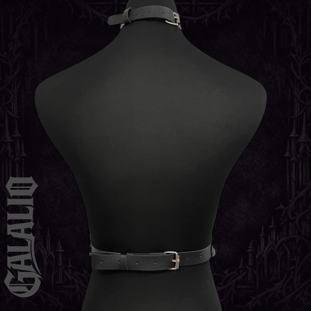 Women Leather & Metal Chain Body Harness