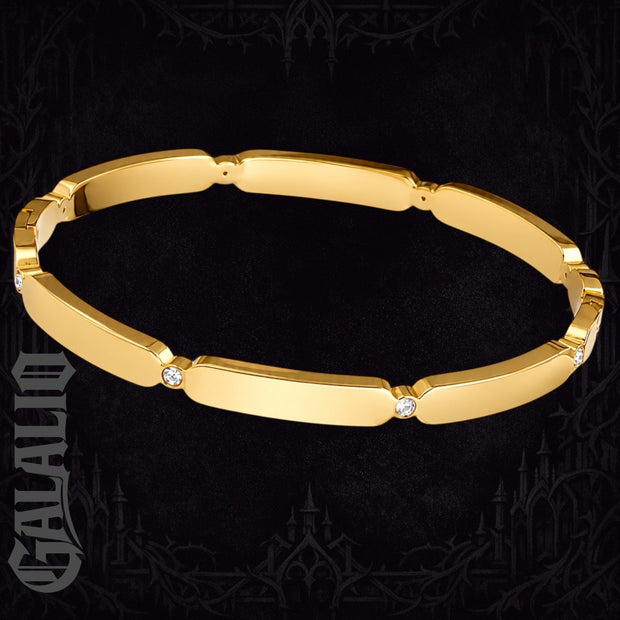 Women Gold Versatile, Square Shaped, Stainless Steel Bracelet