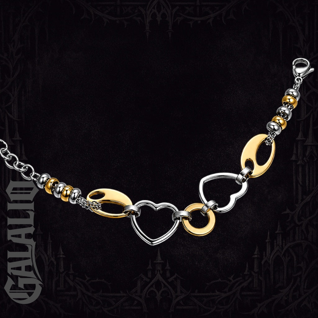 Women Stainless Steel Love Pendant Bracelet