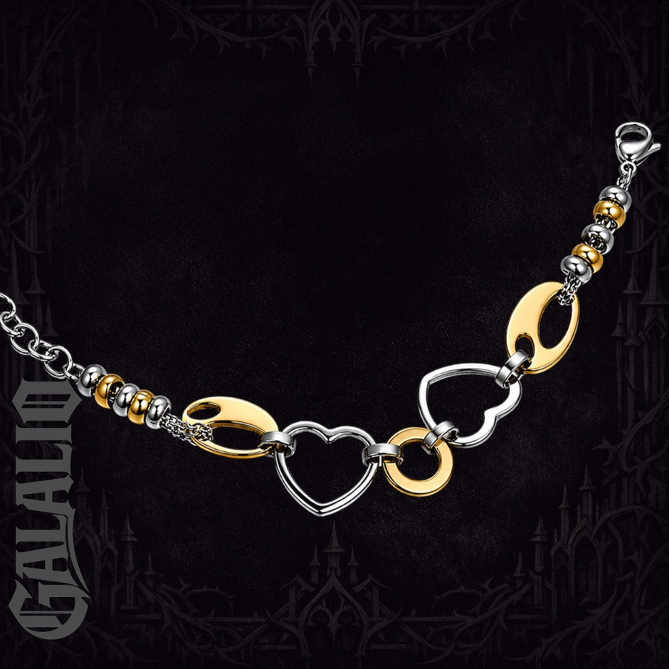Women Stainless Steel Love Pendant Bracelet