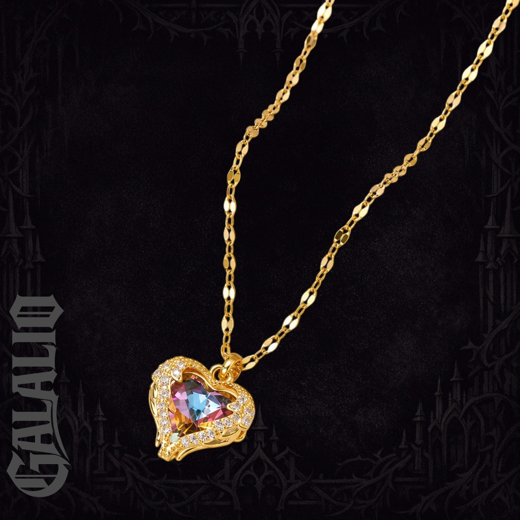 Luxury Stainless Steel Zircon Crystal Necklace