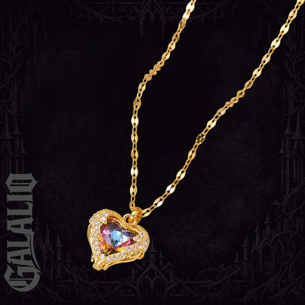 Luxury Stainless Steel Zircon Crystal Necklace