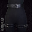 Women PU Leather Harness Belt Sexy Leg Harness Suspenders