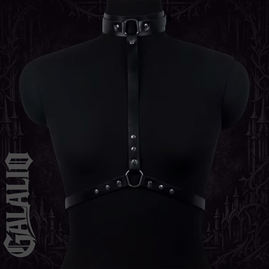 Women PU Leather Body Harness Belt Corset Chest Harness
