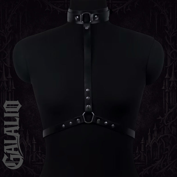 Women PU Leather Body Harness Belt Corset Chest Harness