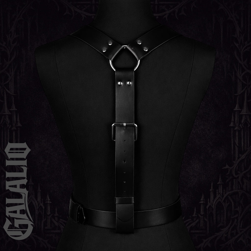 Women Gothic Corset Belt Faux Leather Waist Trainer with Metal Buckle