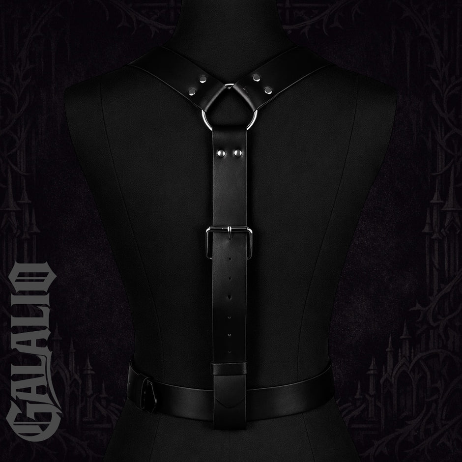 Women Gothic Corset Belt Faux Leather Waist Trainer with Metal Buckle