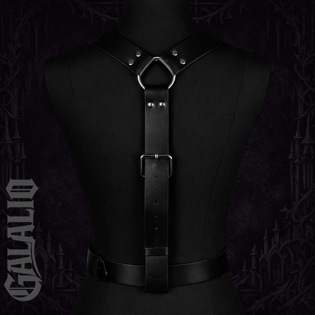 Women Gothic Corset Belt Faux Leather Waist Trainer with Metal Buckle
