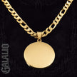 Unisex Colorful Crystal Saint Benedict Stainless Steel Medal Necklace