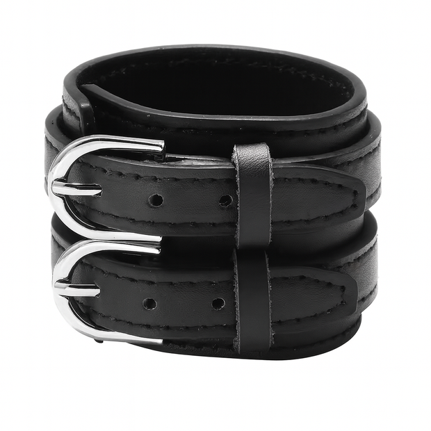 Men Genuine Leather Bracelet Friendship Big Wide Bracelet