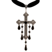 Women Gothic Large Cross Choker Necklace