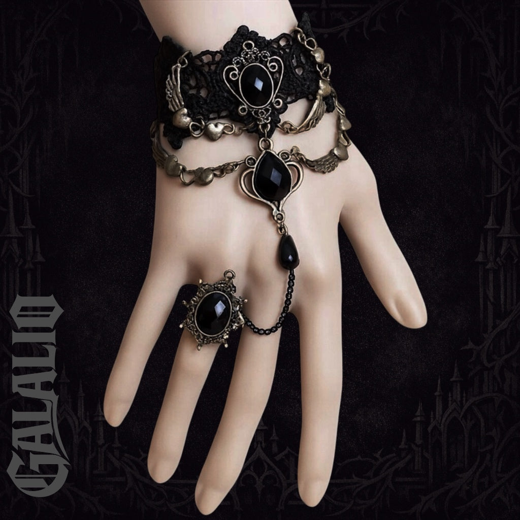 Women Dark Gothic Style Lace Vintage Bracelet