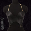 Women Punk Pu Leather Corset Top Black Corset Fashion Corset Harness