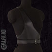 Women Wide Belt Gothic PU Leather Under Bust Corset Harness