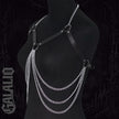 Women Leather Chain Body Chest Harness