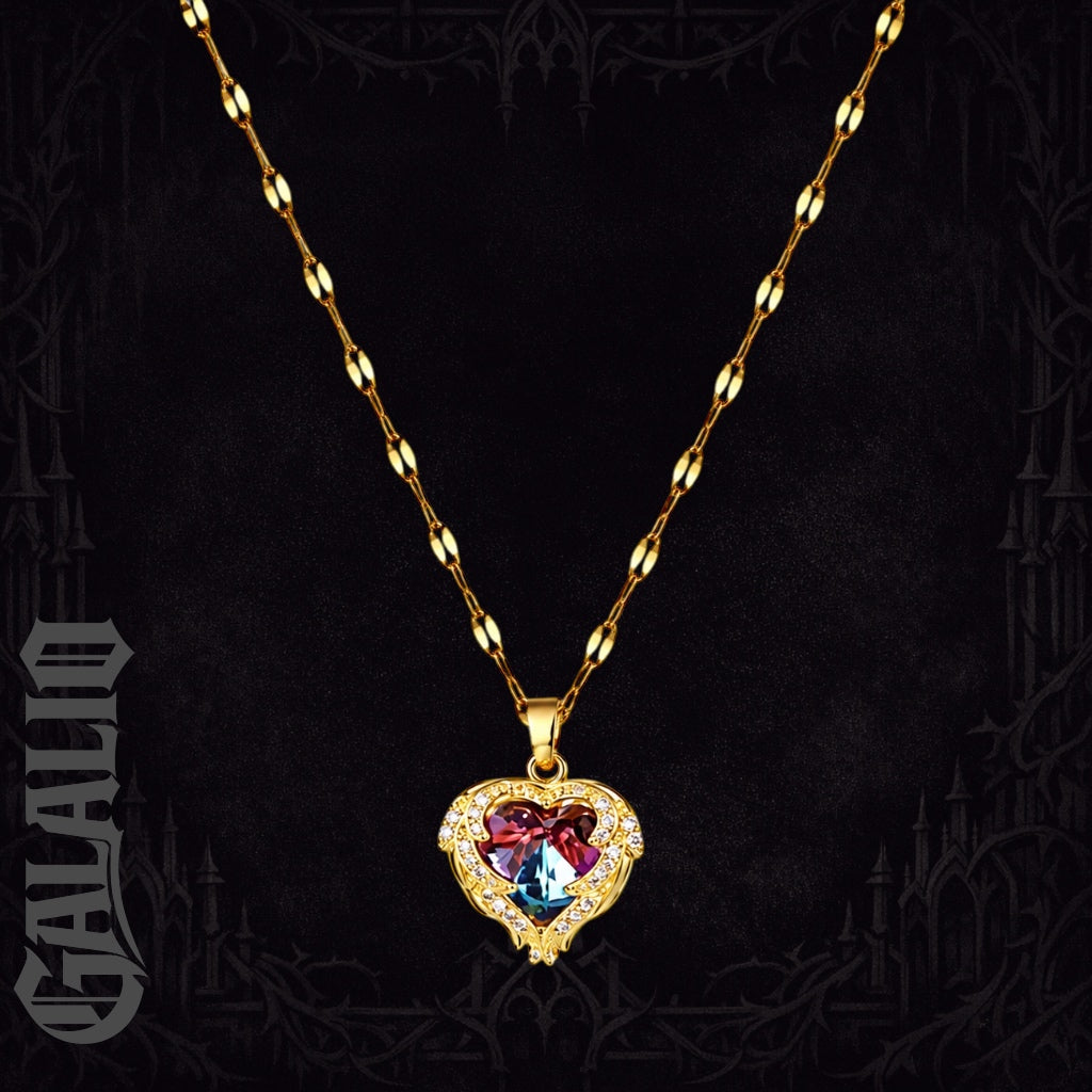 Luxury Stainless Steel Zircon Crystal Necklace