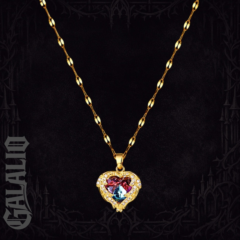 Luxury Stainless Steel Zircon Crystal Necklace