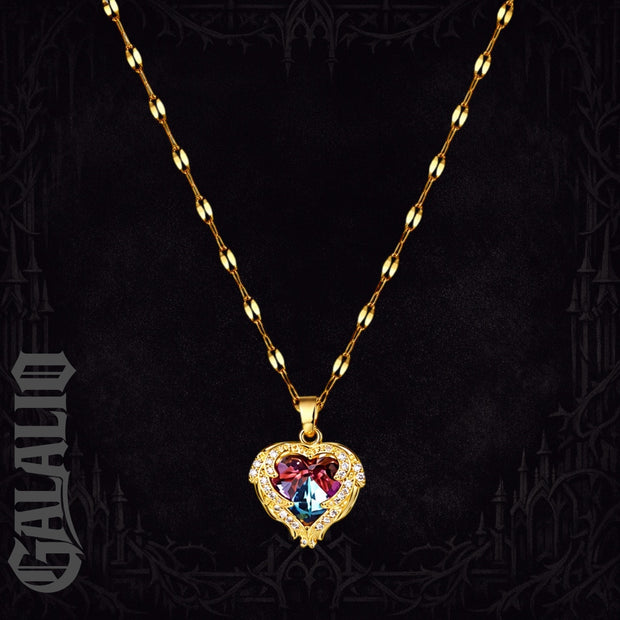 Luxury Stainless Steel Zircon Crystal Necklace