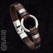 Men Rock Style Metallic Ring Simple Bracelet