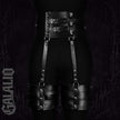 Women Dark and Mysterious PU Leather Metal Rings Harness