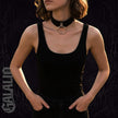 Women PU Leather Gothic Choker Necklace