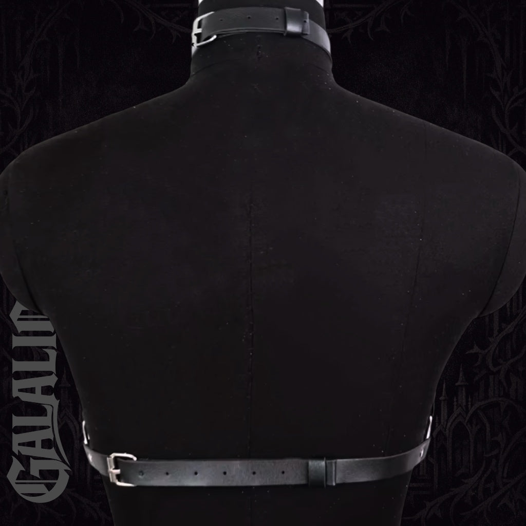 PU Leather Cage Bra Harness Chest Bra Harness