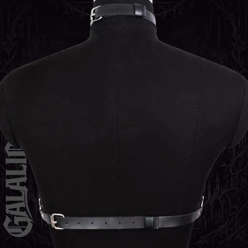 PU Leather Cage Bra Harness Chest Bra Harness