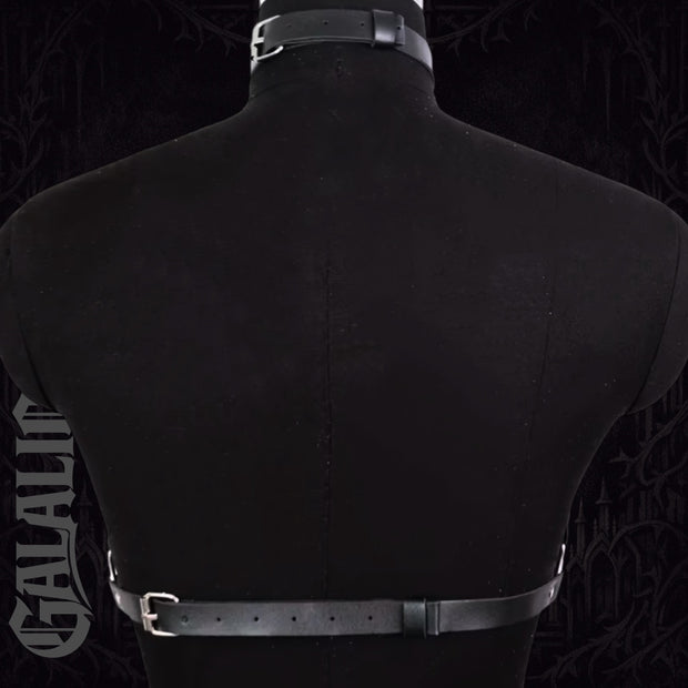 PU Leather Cage Bra Harness Chest Bra Harness