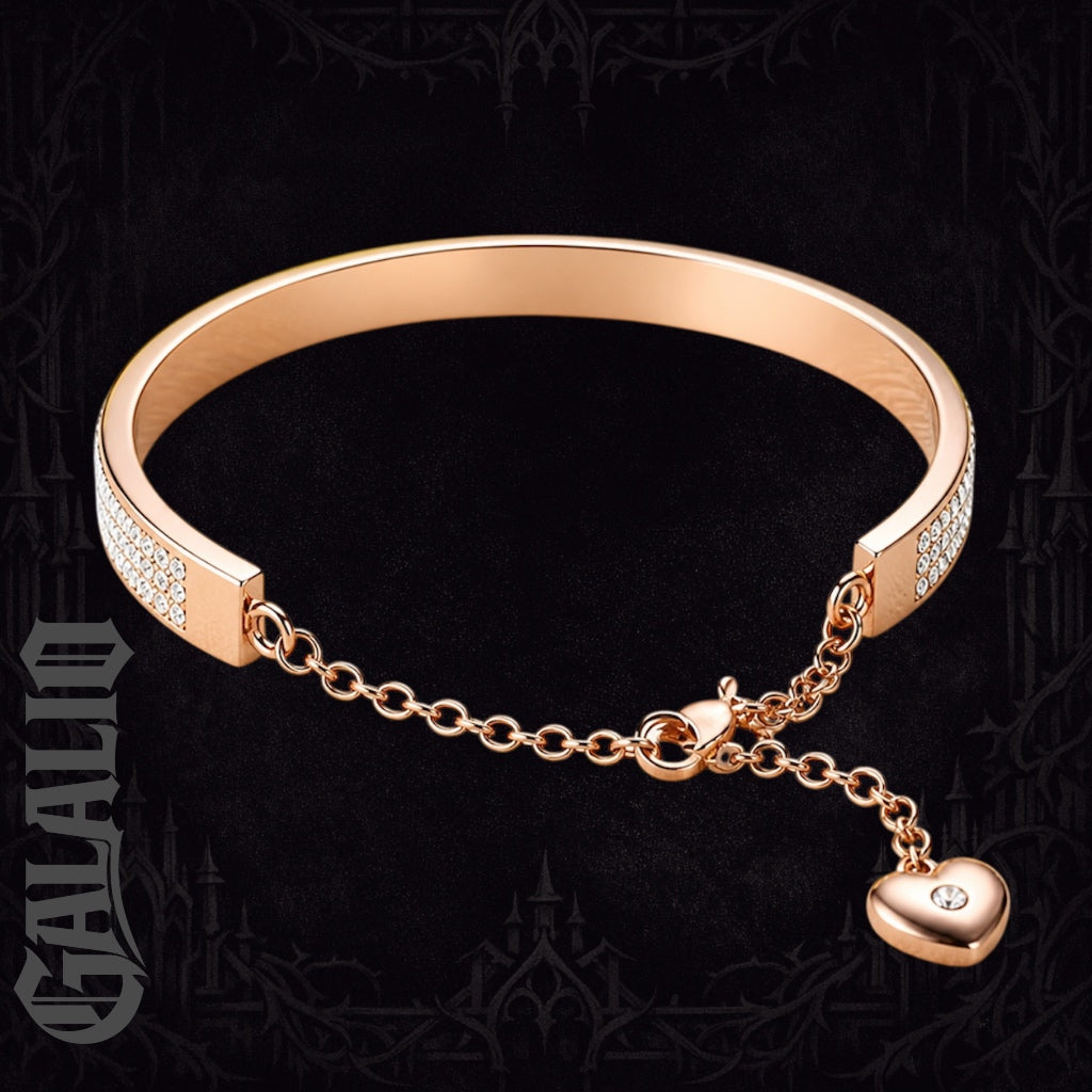 Ross Gold Crystal Women Stainless Steel Bracelet