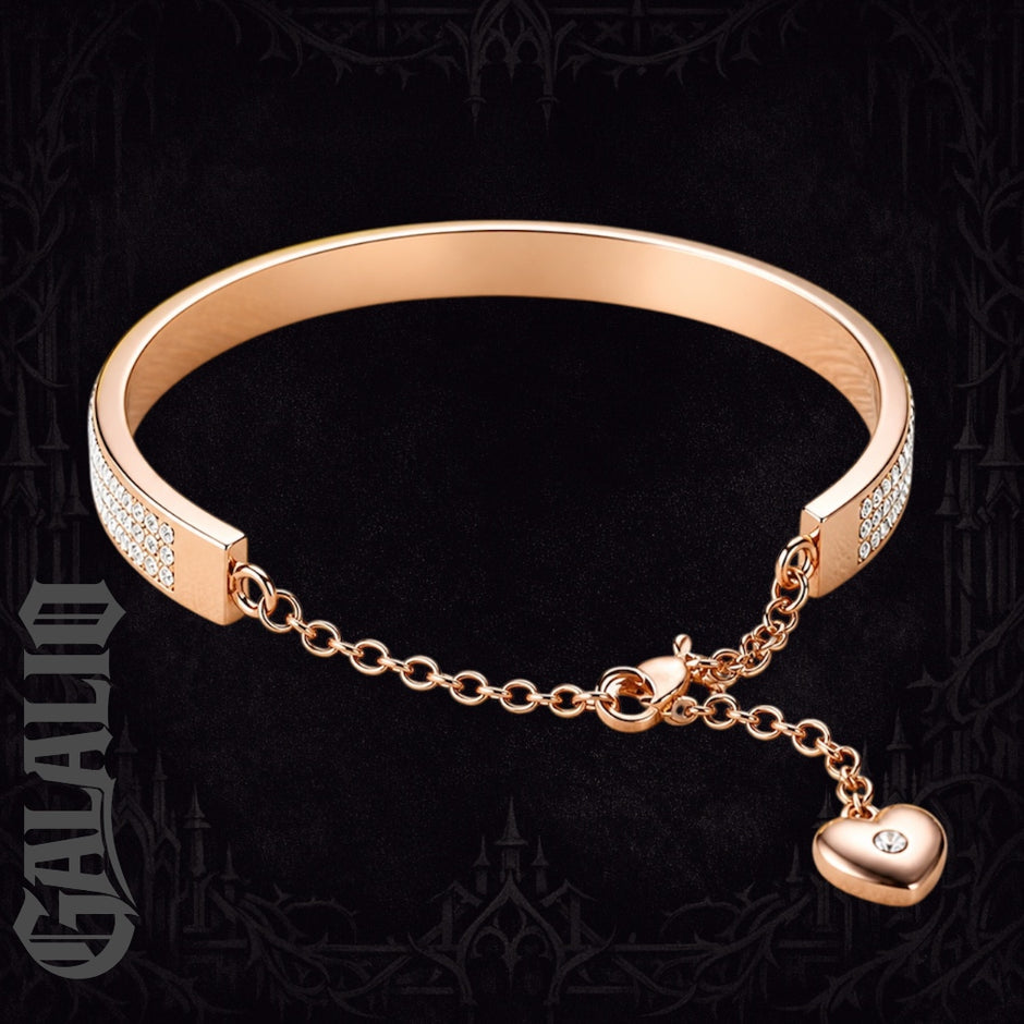 Ross Gold Crystal Women Stainless Steel Bracelet